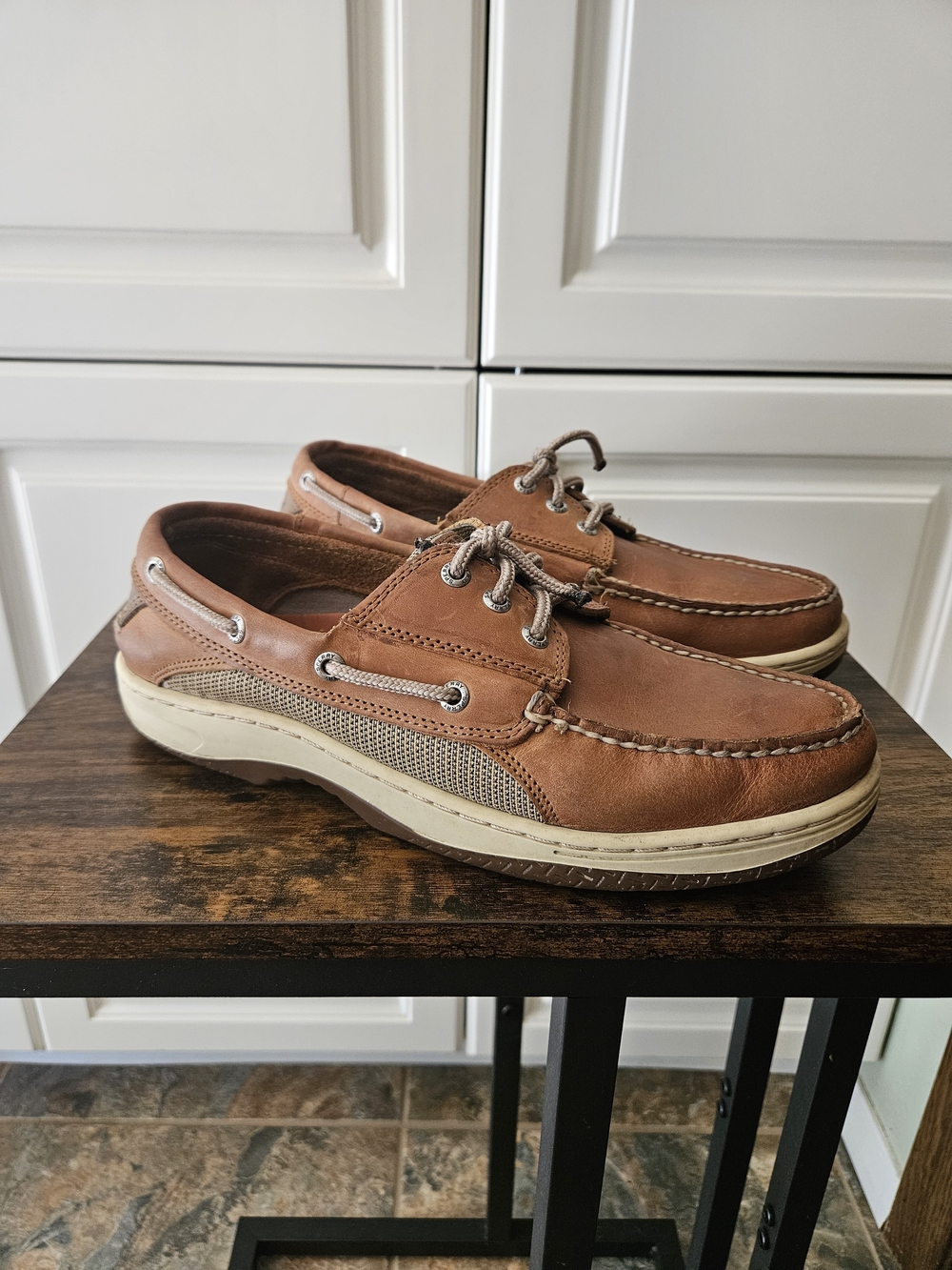 Sperry Billfish Cognac Leather Boat Shoes Preppy Nautical Old Money Casual Sport